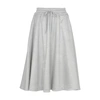 Valentino Metallic-threading Midi Skirt In Argento