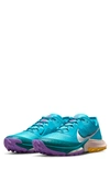 Nike Air Zoom Terra Kiger 7 Trail Running Shoe In Turquoise/ White