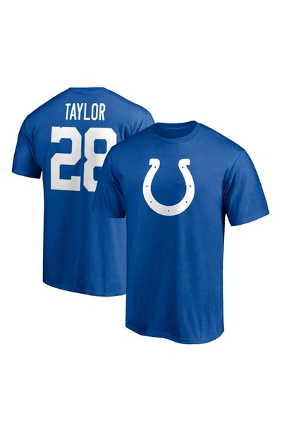 Fanatics Branded Jonathan Taylor Royal Indianapolis Colts Player Icon Name & Number T-shirt