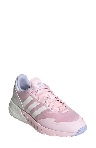 Adidas Originals Zx 1k Boost Sneaker In Clear Pink/ White/ Violet Tone