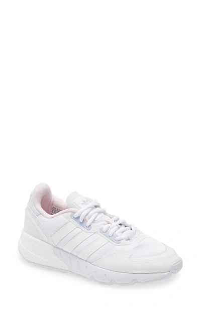 Adidas Originals Zx 1k Boost Sneaker In White/ White/ Violet Tone