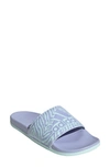 Adidas Originals Adilette Comfort Slide Sandal In Violet/ Violet/ Halo Mint