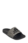 Adidas Originals Adilette Comfort Slide Sandal In Core Black/ Black/ White