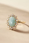 Anthropologie Oval Stone Ring In Blue