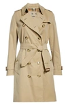 Burberry Chelsea Heritage Double-breasted Trench Coat In Honey