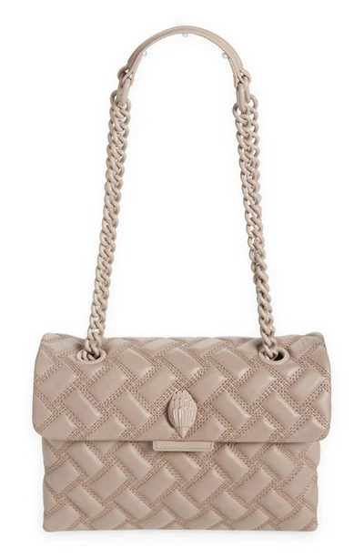 Kurt Geiger Kensington Drench Leather Shoulder Bag In Light/ Pastel Pink