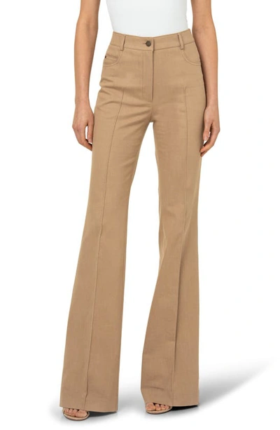 Akris Farid Cotton-blend Bootcut Pants In Cardboard