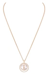 Messika Lucky Move 18-karat Rose Gold, Mother-of-pearl And Diamond Necklace In Rose Gold/diamond
