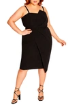 City Chic Enchant Sheath Dress In Black