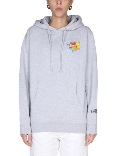 Chinatown Market X The Simpsons "devil Bart" Sweatshirt Unisex In Grey