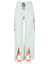 Off-white Logo Side-tape Split Track Pants In Verde