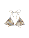 Tory Burch Printed Triangle Bikini Top In Multicolor