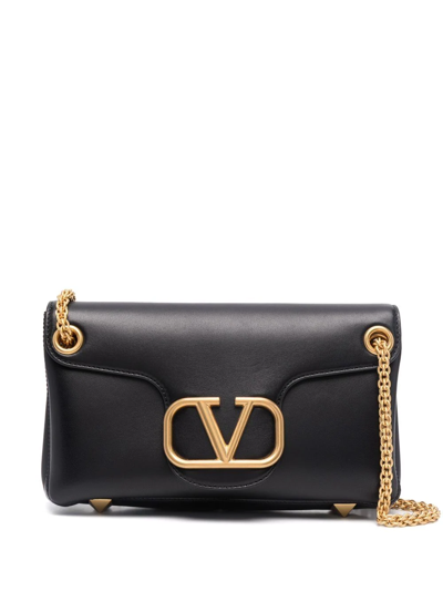 Valentino Garavani Stud Sign Shoulder Bag In Black
