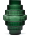 Pols Potten Steps Ribbed Vase In Green