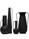 Pols Potten Black Roman Vase Set In Black