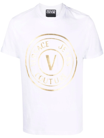 Versace Jeans Couture Logo印花t恤 In White