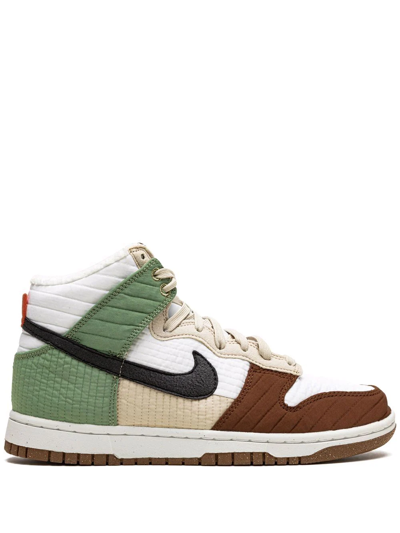 Nike White & Brown Dunk High Lx Next Nature Trainers