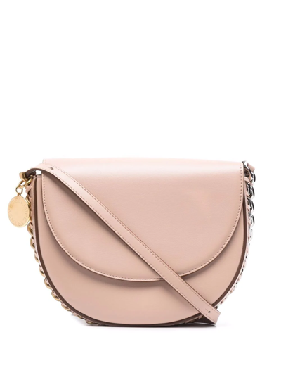 Stella Mccartney Pink Chain-trimmed Medium Shoulder Bag