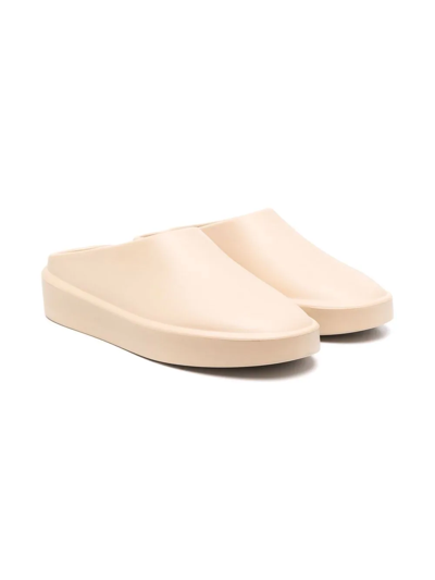 Fear Of God Kids' Solid-colour Slip-on Sandals In Neutrals