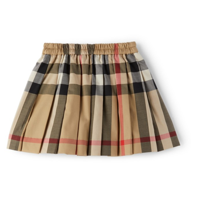 Burberry Baby Beige Check Hilde Skirt In Archive Beige Ip Chk