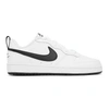 Nike Kids White & Black Court Borough Low 2 Big Kids Sneakers In White,black