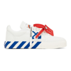 OFF-WHITE KIDS WHITE & BLUE CANVAS VULCANIZED LOW SNEAKERS