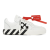 Off-white Kids White And Black Vulcanized Lace Up Sneakers