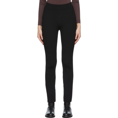 House Of Dagmar Black Shiloh Split Hem Leggings In 999 Black