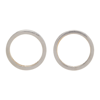 Maison Margiela Silver Semi-polished Hoop Earrings In 961 Palladio/yellow