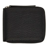 Maison Margiela Black Deerskin Zip-around Wallet In T8013 Black