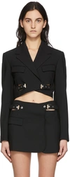 Dion Lee Compact Interlock Cropped Blazer In Black