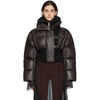 GIVENCHY BROWN LEATHER PUFFER JACKET