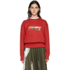 GIVENCHY RED ROSES EMBROIDERY SWEATSHIRT
