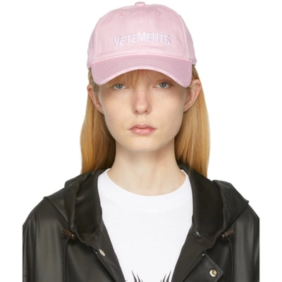 Vetements Pink Iconic Logo Cap