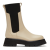 3.1 Phillip Lim Kate Leather Chelsea Combat Boots In Cr115 Creme Brulee