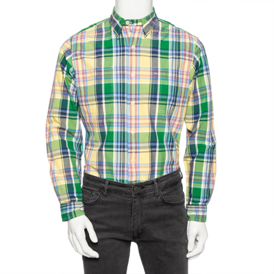 Pre-owned Ralph Lauren Multicolor Oxford Plaid Cotton Button Front Shirt M