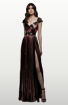 ZUHAIR MURAD PLEATED PRINTED LAME GOWN,272011CB-01FE-75DF-DB9D-BED05BEEE0FF