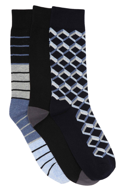 Original Penguin Geo Solid Crew Socks In Black