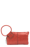 Hobo Sable Calfskin Leather Clutch In Brick