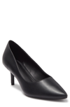 French Connection Almond Toe Mid Heel Pump In Black