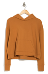 James Perse Relaxed Cropped Hoodie In Amber
