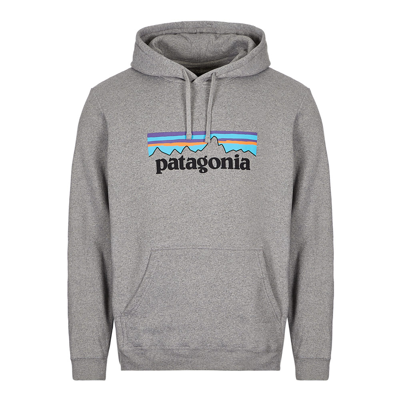Patagonia P-6 Logo Uprisal Hoodie In Grey
