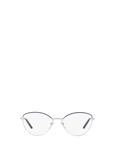 Prada Pr 62wv Black Glasses In Bluette / Silver