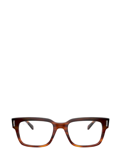 Ray Ban Ray-ban Rx5388 Striped Red Havana Glasses