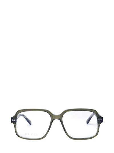 Gucci Gg0913o Transparent Green Male Eyeglasses - Atterley