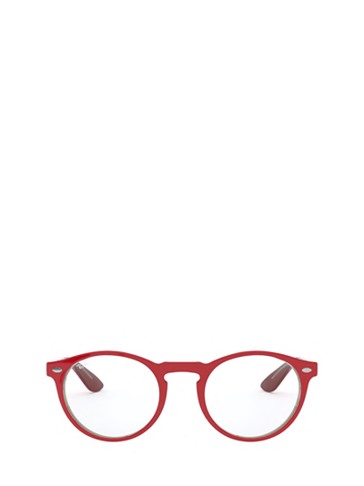 Ray Ban Rx5283 Red On Top Trasparent Grey Unisex Eyeglasses