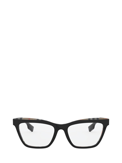 Burberry Be2309 Top Black On Vintage Check Female Eyeglasses