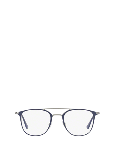 Ray Ban Ray-ban Rx6377 Gunmetal / Shiny Blue Glasses