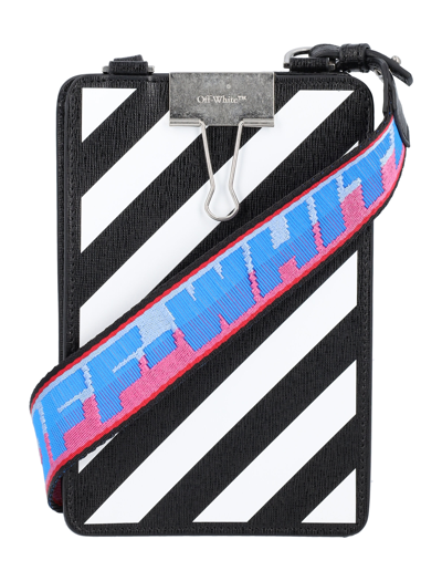 Off-white Iphone Bag Diagonals - Atterley In Black