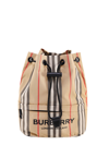 BURBERRY BURBERRY ICON STRIPE DRAWCORD POUCH BAG